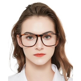 MARE AZZURO Oversized Reading Glasses 3.0+ Women Lightweight Large Square Readers 1.00 1.25 1.50 1.75 2.00 2.25 2.50 2.75 3.00 3.50 4.00 5.00 6.00 (Brown, 3.0)