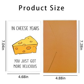 Cheese Birthday Card for Him Her Funny Bestie Best Friend Birthday Gifts for Women Men In Cheese Years You Just Got More Delicious Card for Boyfriend Girlfriend Humorous Happy Bday Greeting Cards