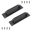 MOROBOR Pull Push Door Plate Handle,2pcs 8inch Aluminum Alloy Heavy