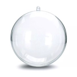 Unbranded 4" 100mm Acrylic Globe Clear Plastic Round Sphere Fillable Ball Mold Soap Bomb