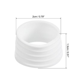 PATIKIL Pack of 4 Badminton Racket Grip Ring Tennis Racket Fixring Grip Tape Rubber Ring Non-Slip Absorbent Overgrip Spot White