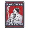 Smoking Area Smoking Gentleman Metal Sign