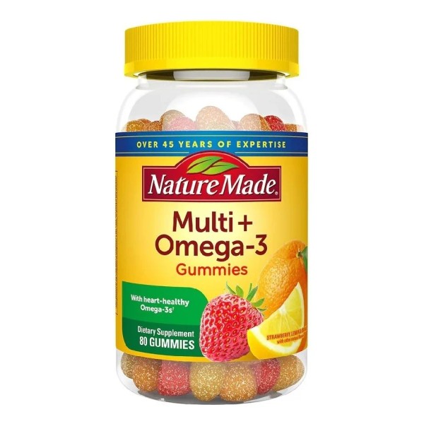 Nature Made Gomitas Multivitamínicas Omega 3 80 Gomitas Sabor Frutas