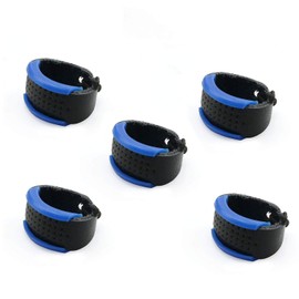 NX Garden 5pcs Adjustable Leather Sewing Thimble Finger Protector Needlework Finger Cover Handmade Sewing Tools, Blue