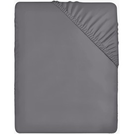 Utopia Bedding - Fitted Sheet 100 x 200 cm - Grey - Brushed Microfibre Fitted Sheet - 35 cm Deep Pocket