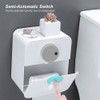 Waterproof WallMounted Toilet Roll Paper Rack Holder with Top Shelf