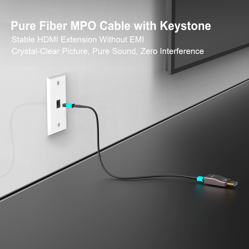 RUIPRO 1-Port Keystone Wall Plate - 2 Pack Flush Mount