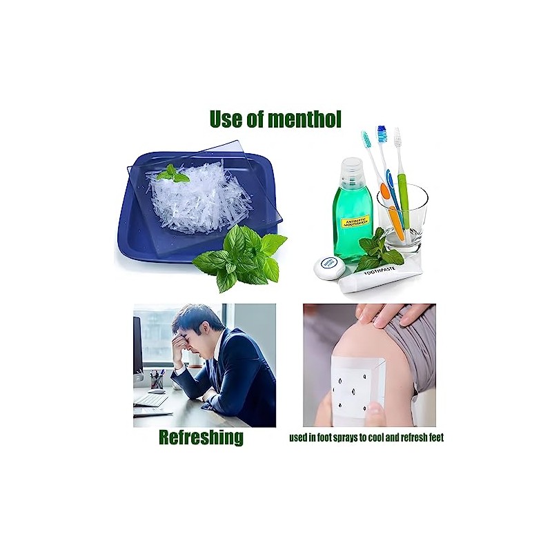 Pure Menthol Crystal 4oz 100% Organic Natural Menthol for Inhaling