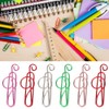 25pcs/box 5 Colors Music Notes Shaped Paper Clip Memo Clips