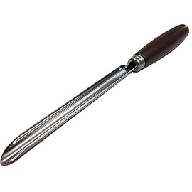 Tredoni 5.7" Zucchini /Cucumber Corer Inox Stainless Steel 14.5cm, Wooden Handle, Brown