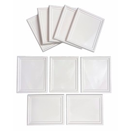 Proops Dolls House Picture Frames, Pack of 10, 12th Scale, Rectangular, White. (A1011A) Free UK Postage