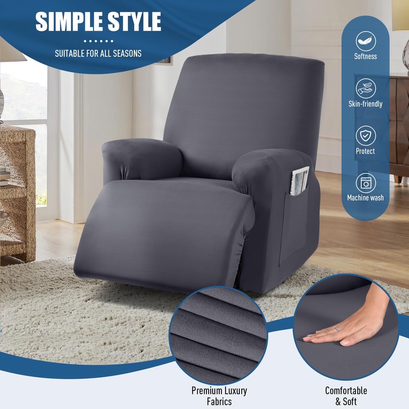 TAOCOCO Stretch Recliner Couch Covers 3-Pieces Style Recliner Chair Covers