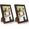 PECULA 2 Pack 5x7 Brown Picture Frame for Wall and