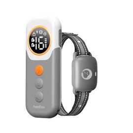 Heaflex Dog Training Collar with 1640FT Range, Security Lock, Waterproof Dog e-Collar with 3 Modes: Beep, Vibration, Shock Modes, Rechargeable and Suitable for All Breeds and Sizes (Gray)