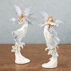 Fairy Orchestra Figurine Set Celestial Blue Set of Two