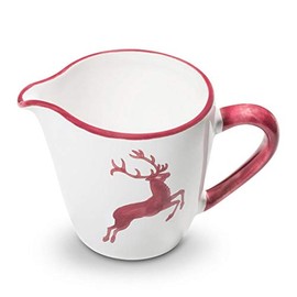 GMUNDNER KERAMIK Milk Jug Gourmet Capacity 0.2 Litres Bordeaux Red Deer Crockery Handmade in Austria