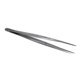 Stainless Steel Sewing Machine & Repair Tweezers 6" with Serrated Tips Multipurpose Tweezers Embroidery thread Plucking Forceps Made of Stainless Steel and Ridged Handle (Straight Precision Tips)