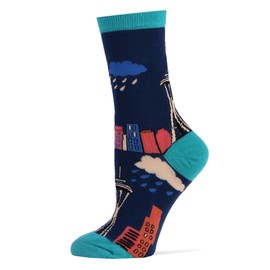 Womens Novelty Funny Crew Socks Seattle
