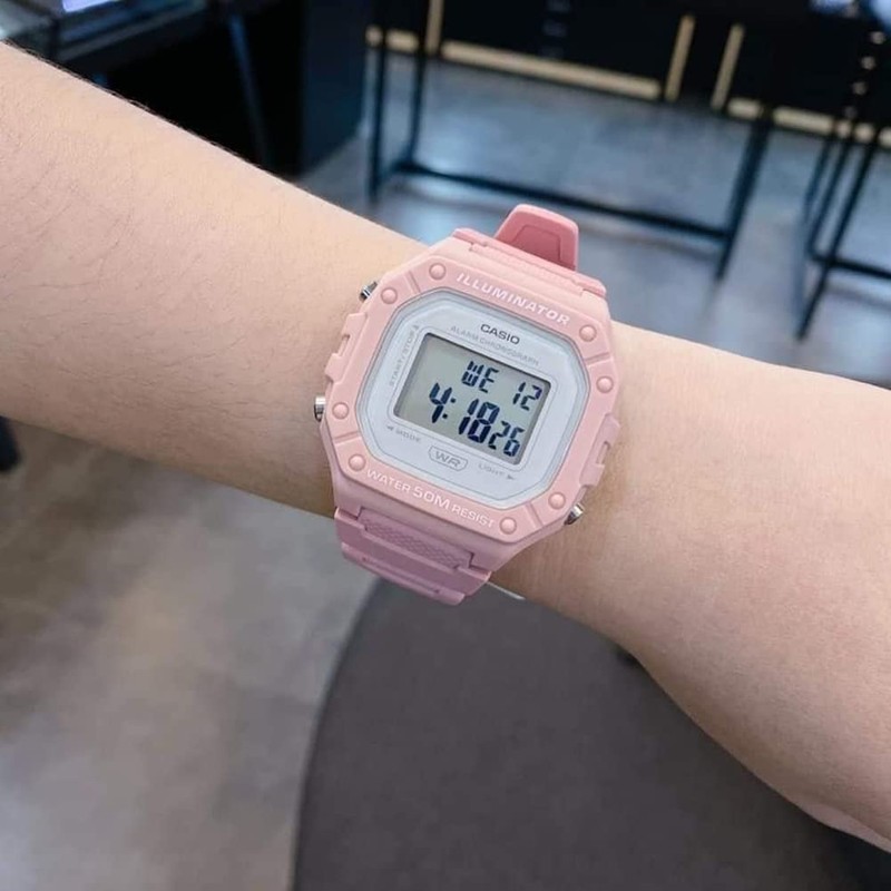 Casio Watch W-218HC-4AVEF, pink, W-218HC-4AVEF