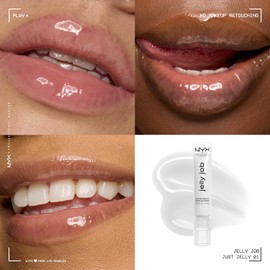NYX PROFESSIONAL MAKEUP Jelly Job Lip Gloss, Lip Tint Gloss with Full-Bodied, Smoothing, and Hyper-Glossy Shine - Just Jelly (Clear)