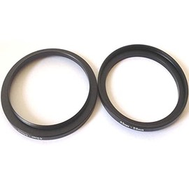 2x Connect-or 49-55mm Step Up Rings Digital Camera Lens Screws Adapter Connect-ed Size 49mm To 55mm Filter Circle Diameters Holder Film 49-55 Transfer Focus Photograph-y Parts Accessories