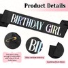 Black Birthday Girl Sash for Women - Birthday Decorations