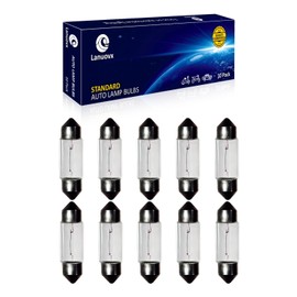 Lanuovx 10 Pack Festoon Bulb 12V 10W Xenon Bulb Sv8.5-8 T3.25 10X36mm
