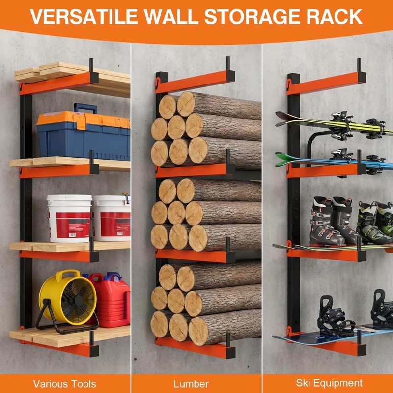 Housolution 4-Level Lumber Storage Rack - 4 Pack Holds Up