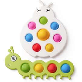 Bambebe Set of 2 Fidget Popper Sensory Toys for Babies from 10 Months, Montessori Bubble Toy for Toddlers 1-3 Years, Fine Motor Skills & Stress Relief, Educational Toys for Boys and Girls