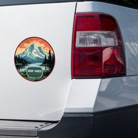 Mount Rainier National Park Sticker - Waterproof Vinyl Decal for Car Bumper, Laptop, Water Bottle, Wall, and Window, Size - 5'' Longer Side