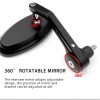 Unbranded Rearview 7/8'' 22mm Handle Bar End Side Mirrors For