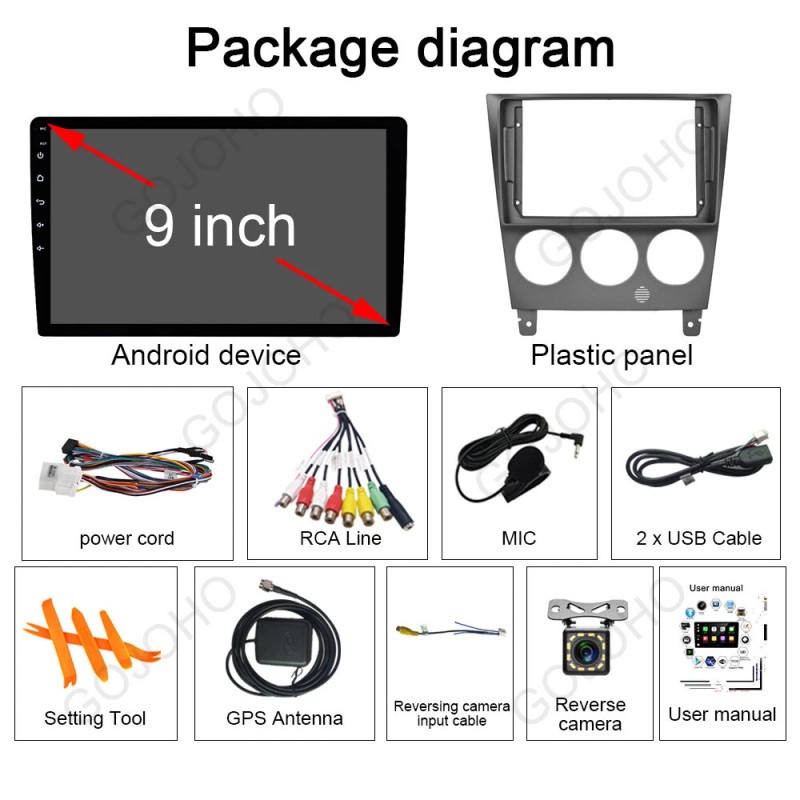 For 2002-2007 Subaru Impreza Radio Apple CarPlay Android 13 Car