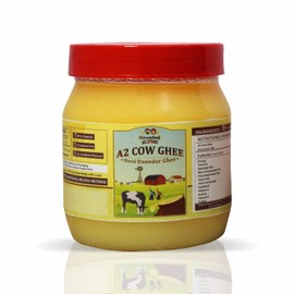 Growing Villagers A2 Desi Cow Ghee | Vedic Bilona Method | Premium Artisanal Gir Cow Ghee 500Ml | Organic A2 Ghee Grassfed Cultured Curd Traditional Bilona Ghee