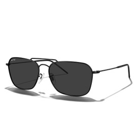 MERRY'S Retro Metal Square Aviator Polarized Sunglasses for Men Women S6028