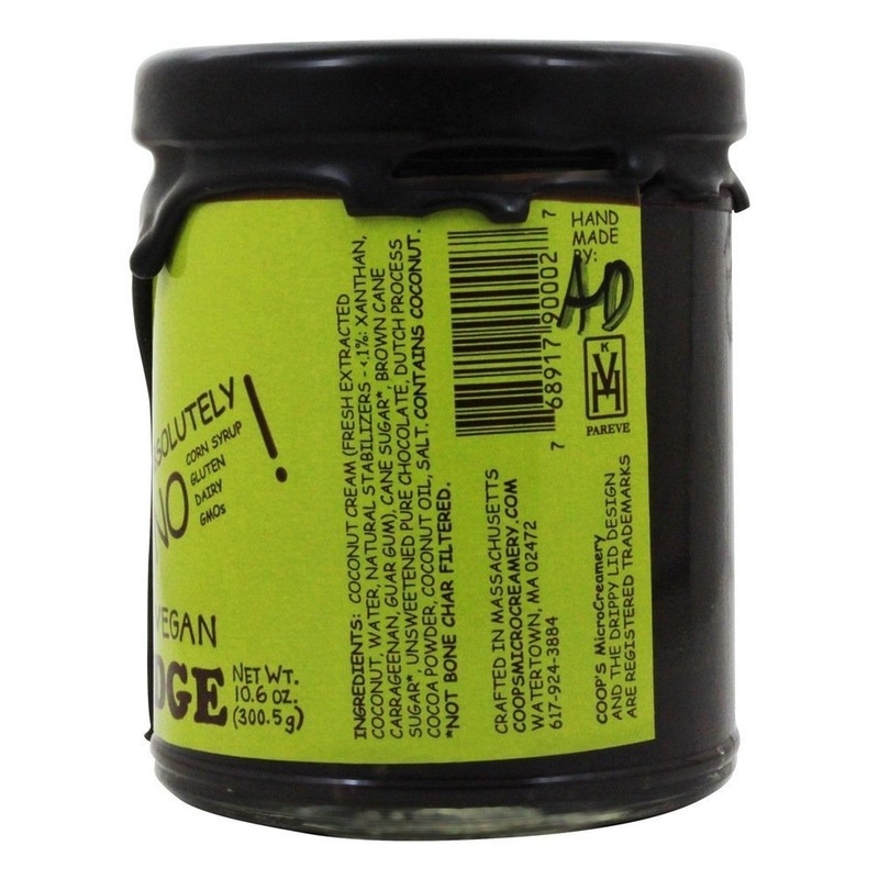 Coops Microcreamery, Sauce Fudge Vegan, 10.6 Ounce
