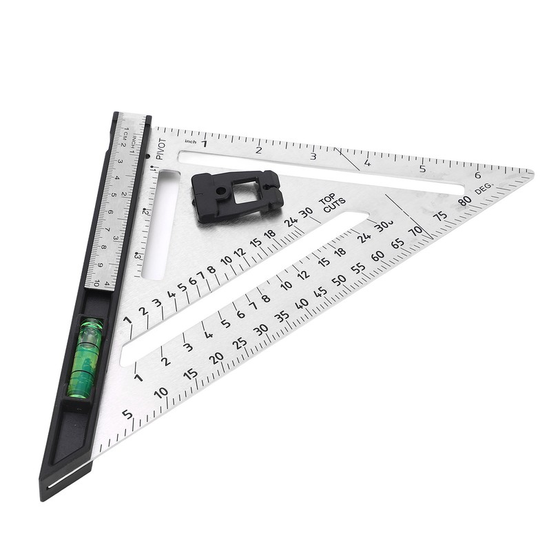 Woodworking Triangle Ruler 7in Dual Scale Square Angle Ruler Carpenter