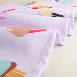 Zeronal Bib Apron Adjustable Extra Long Ties for Women, Men, Chef, Kitchen, Home, Restaurant, Cafe, Cooking, Baking, Gardening, Cute Pink Cupcake Funny Design