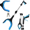 Adiwo Foldable Litter Picker Grabber, 91cm/36" Long Handle Litter Pickers