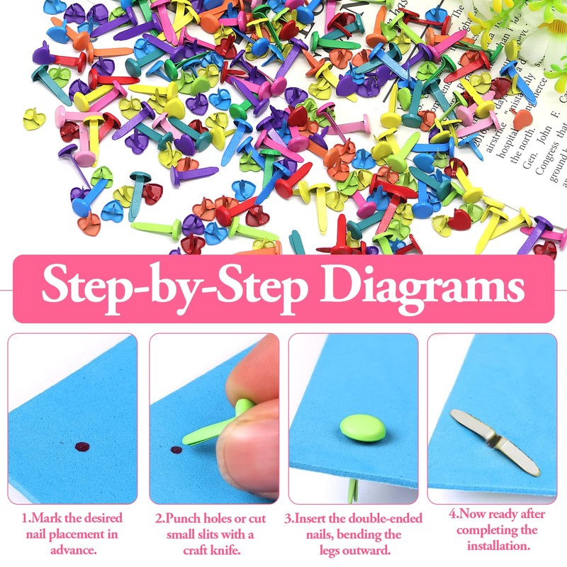 200 Pieces Colorful Pastel Clips with 100 Round and 100