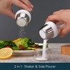 KTCHENDAO 2 in 1 Glass Salt Shaker with Side Pour