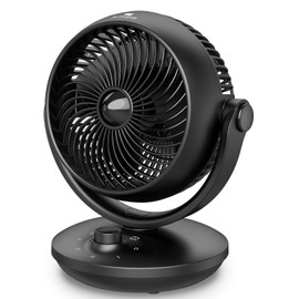 DR.PREPARE Fan for Bedroom, Small Desk Air Circulator Fan, 70° Auto-Oscillating Vortex Fans, Quiet Cooling, 3 Speeds, 100° Adjustable Tilt, Portable for Rooms, Office