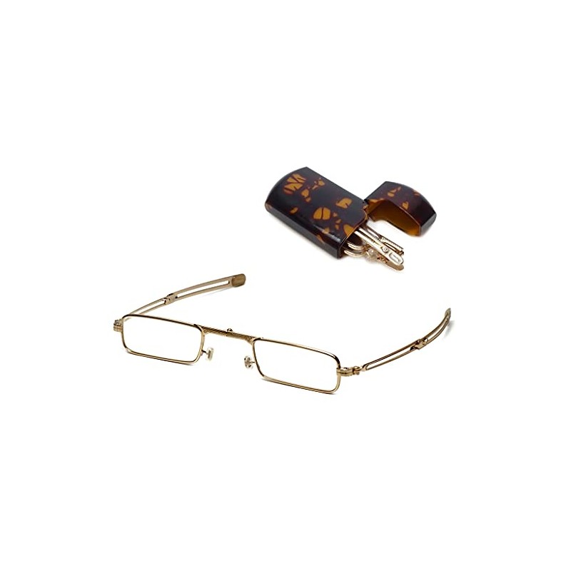 Mini Folding Glasses with Tortoise Shell casem, 2.25 Strength, by
