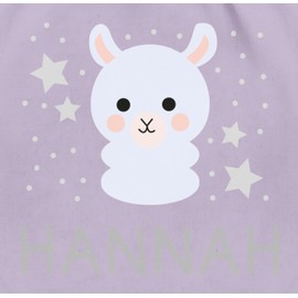 Geschenk mit Namen personalisiert by Shirtracer - Gym Bag Backpack - Llama Picture Funny and Your Name, 02 Pastel Purple, Unit size
