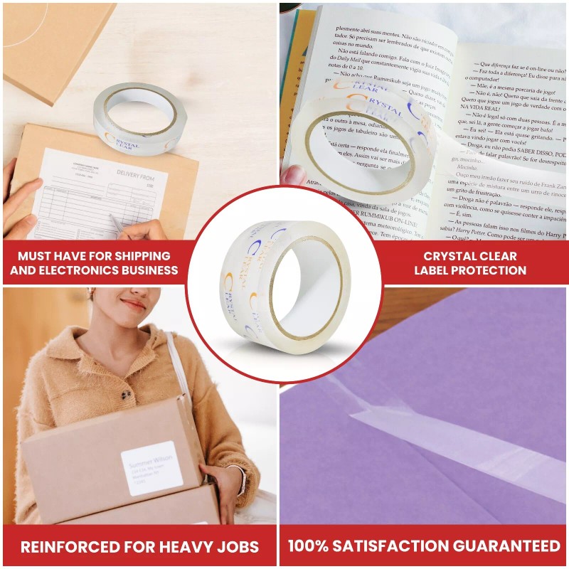 T.R.U. LP-20CC Book Repair Crystal Clear Label Protection Tape: 1"