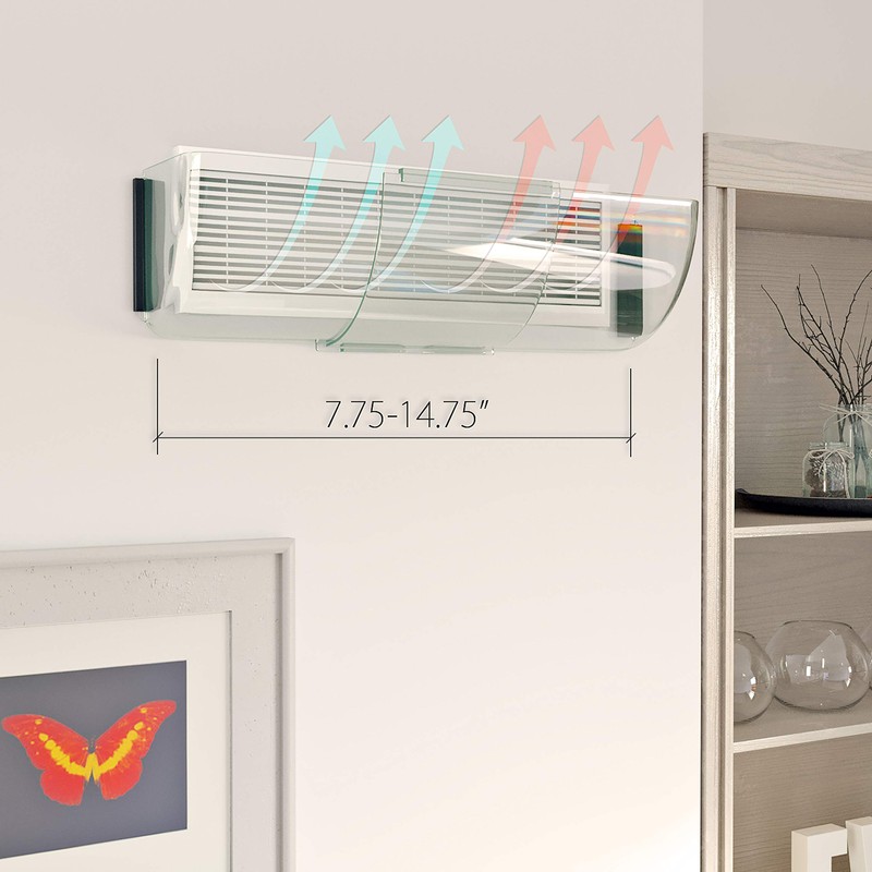 Home Intuition Adjustable Magnetic Heat and Air Deflector for Vents,