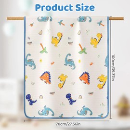 Potty Training Bed Pads, Soft Breathable Bed Pads, Double Layer Jacquard Waterproof Mattress Protector, Washable Durable, for Changing Table, Toddler Bed (70x100cm)