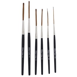 Andrew Mack Brush AMVD-SL-Set Von Dago Saber Liner Set of 6 Pinstriping Brushes Sizes 4/0-6