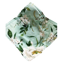  Prettiest Floral Print Microwave Bowl Cozy - 8.5 inches for up to 8 inch bowls - Home Made in Texas, USA (Magnolia - Light Green)