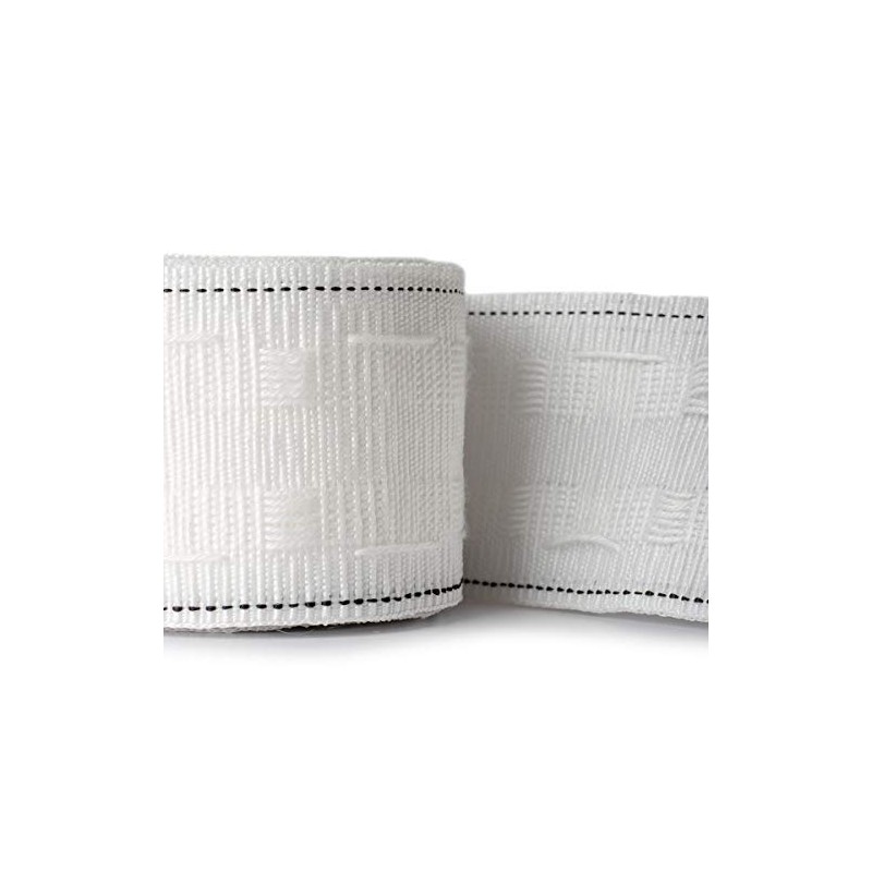 Realm White Pencil Pleat Curtain Header Tape, Detachable Curtain, Sizes