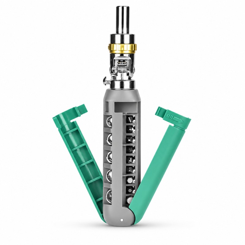 14-in-1 Multifunction Ratchet Screwdriver Kit – Multi-Angle Head and Interchangeable